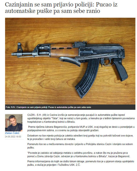 Bosnia-and-Herzegovina-avmp/Cazinjanin-se-sam-prijavio-policiji_-Pucao-iz-automatske-puske