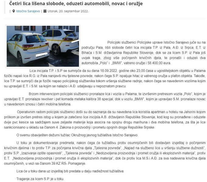 Bosnia-and-Herzegovina-avmp/Cetiri-lica-lisena-slobode-oduzeti-automobili-novac-i-oruzje