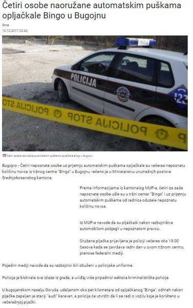 Bosnia-and-Herzegovina-avmp/Cetiri-osobe-naoruzane-automatskim-puskama-opljackale-Bingo-u-