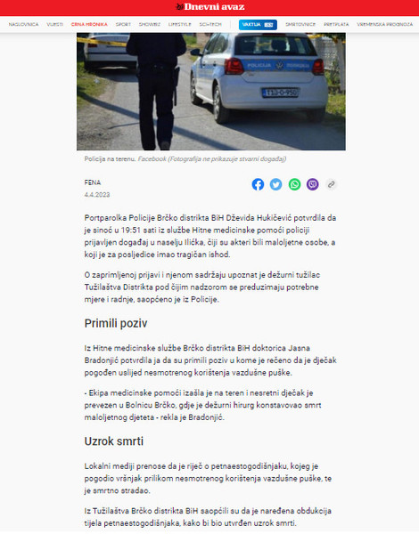 Bosnia-and-Herzegovina-avmp/Decak-slucajno-upucao-vrsnjaka-iz-vazdusne-puske