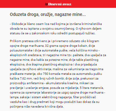 Bosnia-and-Herzegovina-avmp/Detalji-akcije-SIPA-e-u-Bijeljini_-Uhapseno-osam-osoba-oduzet_1