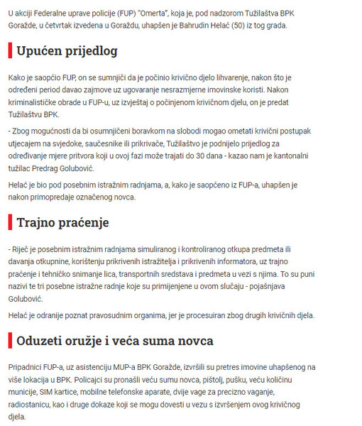 Bosnia-and-Herzegovina-avmp/Detalji-akcije-_Omerta__-Bahrudin-Helac-pao-prilikom-primopred