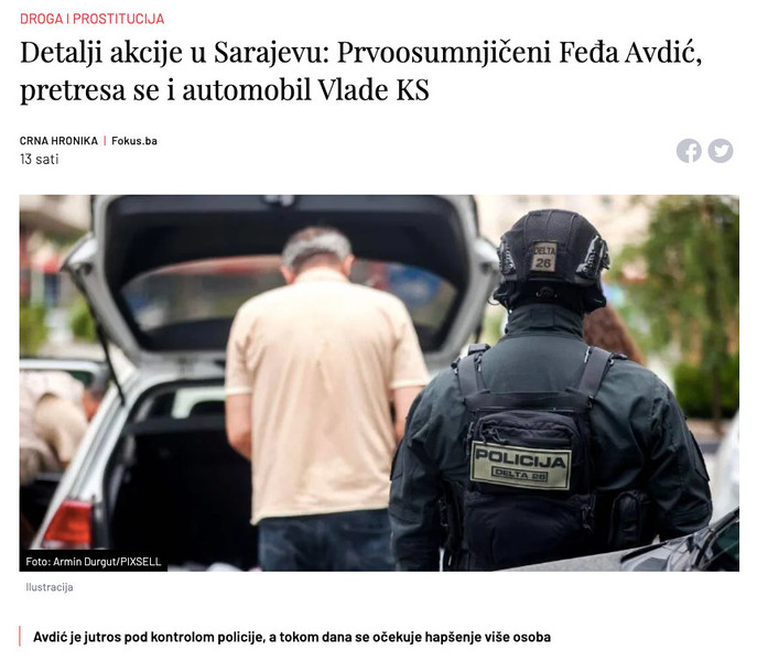 Bosnia-and-Herzegovina-avmp/Detalji-akcije-u-Sarajevu_-Prvoosumnjiceni-Feda-Avdic-pretresa