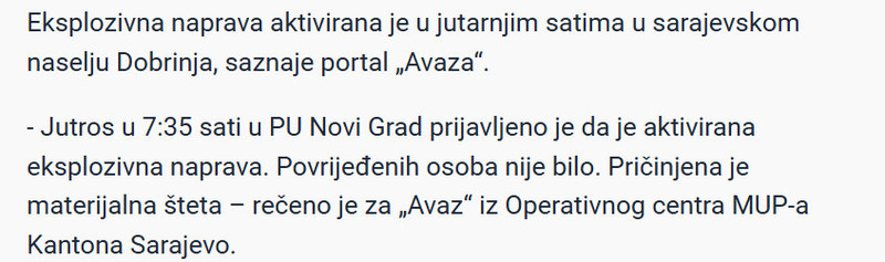 Bosnia-and-Herzegovina-avmp/Drama-na-Dobrinji-Bacena-bomba-u-jutarnjim-satima