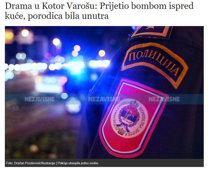 Bosnia-and-Herzegovina-avmp/Drama-u-Kotor-Varosu-Prijetio-bombom-ispred-kuce-porodica-bila-unutra_1
