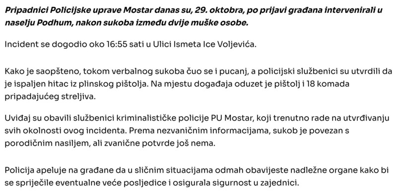 Bosnia-and-Herzegovina-avmp/Drama-u-Mostaru_-Pucao-iz-plinskog-pistolja-tokom-verbalnog-su