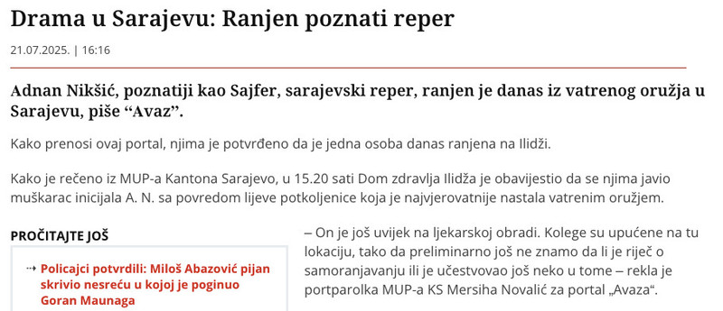 Bosnia-and-Herzegovina-avmp/Drama-u-Sarajevu_-Ranjen-poznati-reper-_-BL-Portal