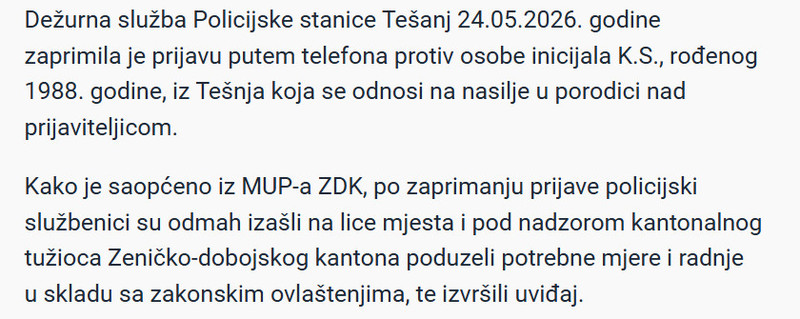 Bosnia-and-Herzegovina-avmp/Drama-u-Tesnju-Nakon-prijave-za-nasilje-u-porodici-policija-pronasla-arsenal-oruzja-muskarac-uhapsen_1