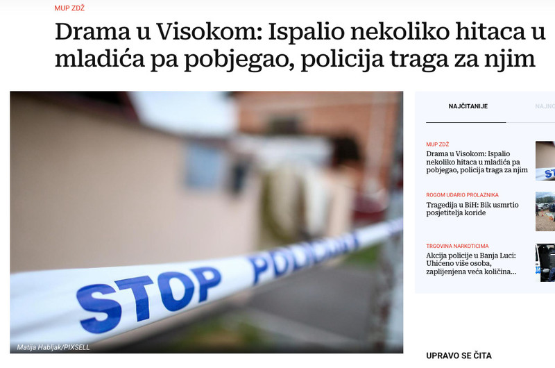 Bosnia-and-Herzegovina-avmp/Drama-u-Visokom_-Ispalio-nekoliko-hitaca-u-mladica-pa-pobjegao