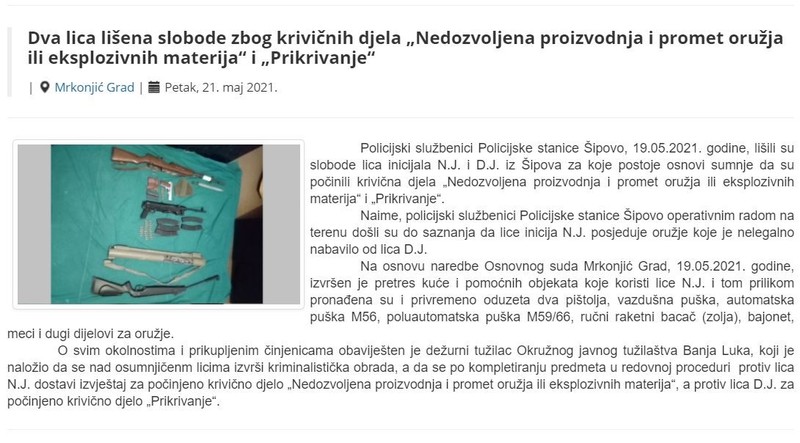 Bosnia-and-Herzegovina-avmp/Dva-lica-lisena-slobode-zbog-krivicnih-djela-Nedozvoljena-proi