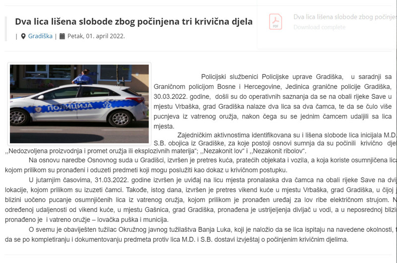 Bosnia-and-Herzegovina-avmp/Dva-lica-lisena-slobode-zbog-pocinjena-tri-krivicna-djela