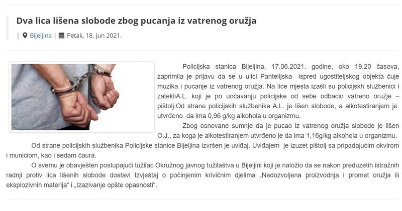 Bosnia-and-Herzegovina-avmp/Dva-lica-lisena-slobode-zbog-pucanja-iz-vatrenog-oruzja
