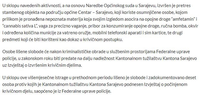 Bosnia-and-Herzegovina-avmp/Dvije-osobe-iz-Sarajeva-lisene-slobode-u-nastavku-akcije-kodno