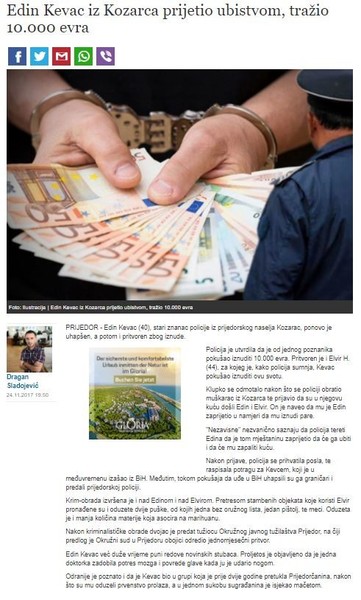 Bosnia-and-Herzegovina-avmp/Edin-Kevac-iz-Kozarca-prijetio-ubistvom-trazio-10.000-evra