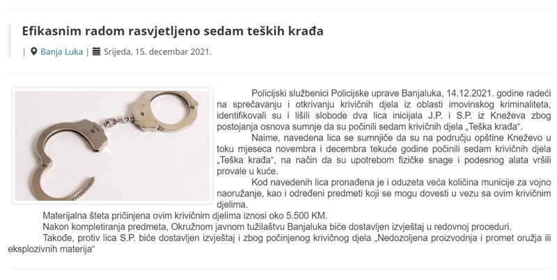 Bosnia-and-Herzegovina-avmp/Efikasnim-radom-rasvjetljeno-sedam-teskih-krada