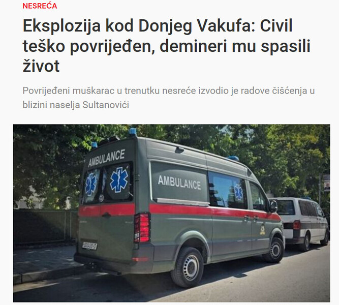 Bosnia-and-Herzegovina-avmp/Eksplozija-kod-Donjeg-Vakufa-Civil-tesko-povrijeden-demineri-mu-spasili-zivot_2
