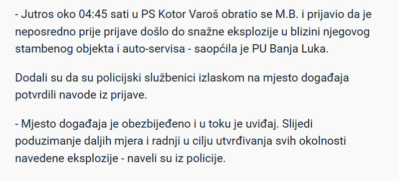 Bosnia-and-Herzegovina-avmp/Eksplozija-potresla-Kotor-Varos-Detonacija-odjeknula-kod-stambenog-objekta-i-auto-servisa_1