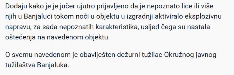 Bosnia-and-Herzegovina-avmp/Eksplozija-u-Banjoj-Luci-Policija-pokrenula-istragu_2