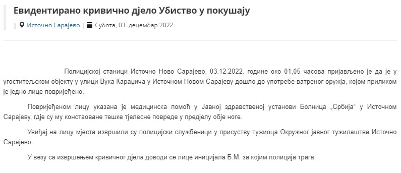 Bosnia-and-Herzegovina-avmp/Evidentirano-krivicno-djelo-Ubistvo-u-pokusaju