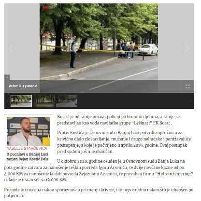 Bosnia-and-Herzegovina-avmp/Faktor-_-Kostic-operisan-nakon-ranjavanja-samovoljno-napustio-