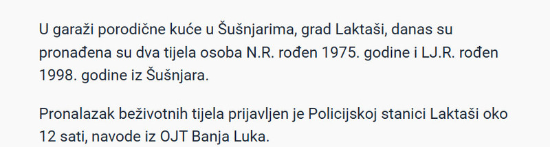 Bosnia-and-Herzegovina-avmp/Horor-u-BiH-U-garazi-porodicne-kuce-pronadena-dva-tijela-pronaden-pistolj