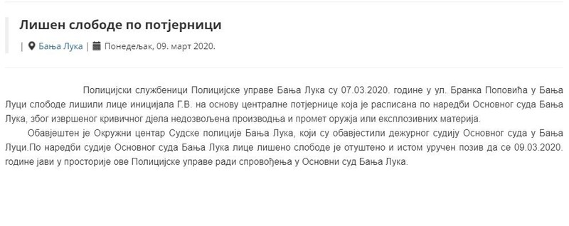 Bosnia-and-Herzegovina-avmp/Illegal-possession-of-firearms