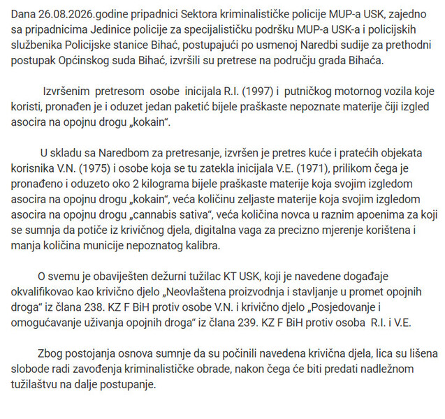 Bosnia-and-Herzegovina-avmp/Informacija-o-pronalasku-opojne-droge-u-Bihacu-26.08.2026.