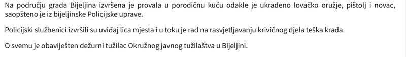 Bosnia-and-Herzegovina-avmp/Iz-porodicne-kuce-ukradeno-lovacko-oruzje-pistolj-i-novac