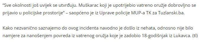 Bosnia-and-Herzegovina-avmp/Iz-vatrenog-oruzja-ranjen-osamnaestogodisnjak