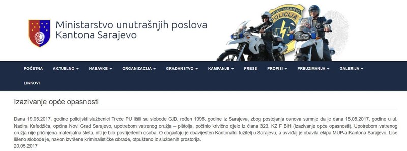 Bosnia-and-Herzegovina-avmp/Izazivanje-opce-opasnosti-24.03.2017