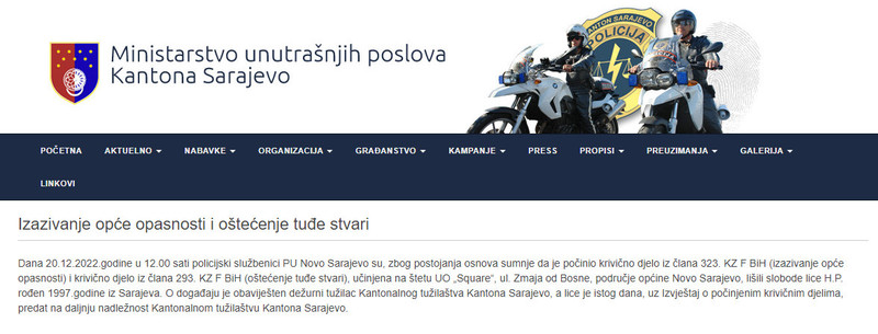 Bosnia-and-Herzegovina-avmp/Izazivanje-opce-opasnosti-i-ostecenje-tude-stvari