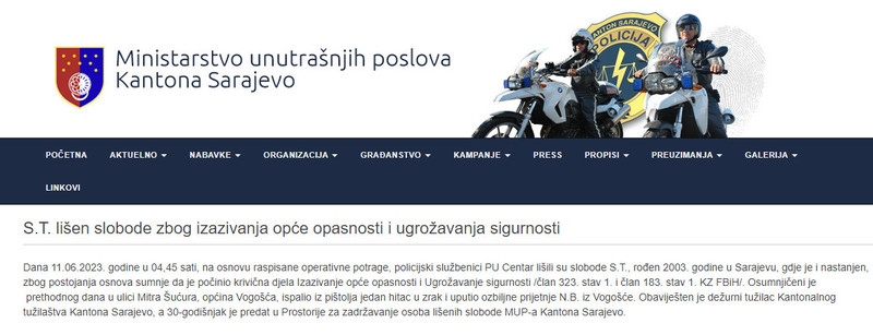 Bosnia-and-Herzegovina-avmp/Izazivanje-opste-opasnosti
