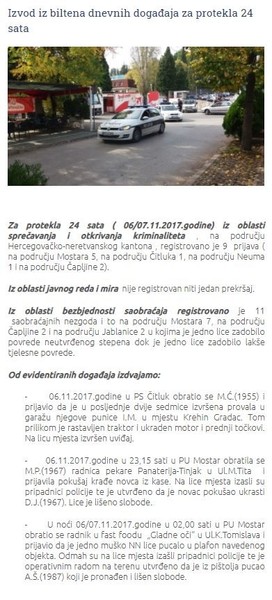 Bosnia-and-Herzegovina-avmp/Izvod-iz-biltena-dnevnih-dogadaja-za-06.11.-_-MUP-HNK-Z
