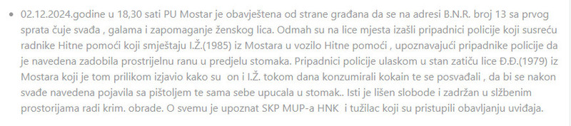Bosnia-and-Herzegovina-avmp/Izvod-iz-biltena-dnevnih-dogadaja-za-protekla-24-sata-2-dec