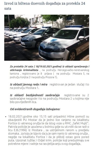 Bosnia-and-Herzegovina-avmp/Izvod-iz-biltena-dnevnih-dogadaja-za-protekla-24-sata-_-MUP-HN