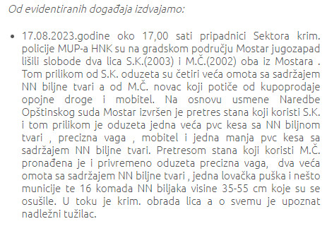 Bosnia-and-Herzegovina-avmp/Izvod-iz-biltena-dnevnih-dogadaja-za-protekla-24-sata_2