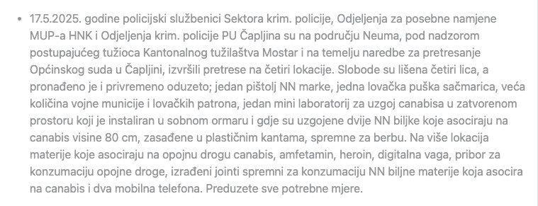 Bosnia-and-Herzegovina-avmp/Izvod-iz-biltena-dnevnih-dogadaja-za-protekli-vikend-16-19.5.2