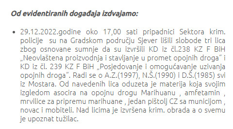 Bosnia-and-Herzegovina-avmp/Izvod-iz-biltena-dnevnih-dogadjaja-za-protekla-24-sata_2