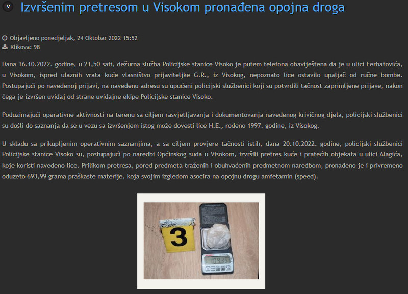 Bosnia-and-Herzegovina-avmp/Izvrsenim-pretresom-u-Visokom-pronadjena-opojna-droga