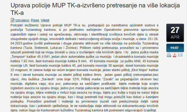 Bosnia-and-Herzegovina-avmp/Izvrseno-pretresanje-vise-lokacija