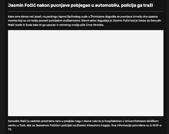 Bosnia-and-Herzegovina-avmp/Jasmin-Focic-nakon-pucnjave-pobjegao-u-automobilu-policija-ga-