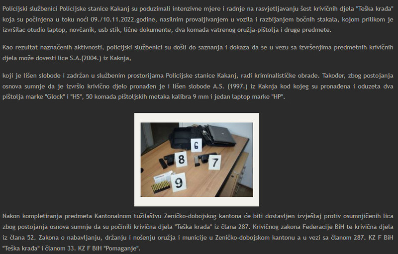Bosnia-and-Herzegovina-avmp/Kakanjska-policija-lisila-slobode-lica-osumnjicena-za-pocinjen_1