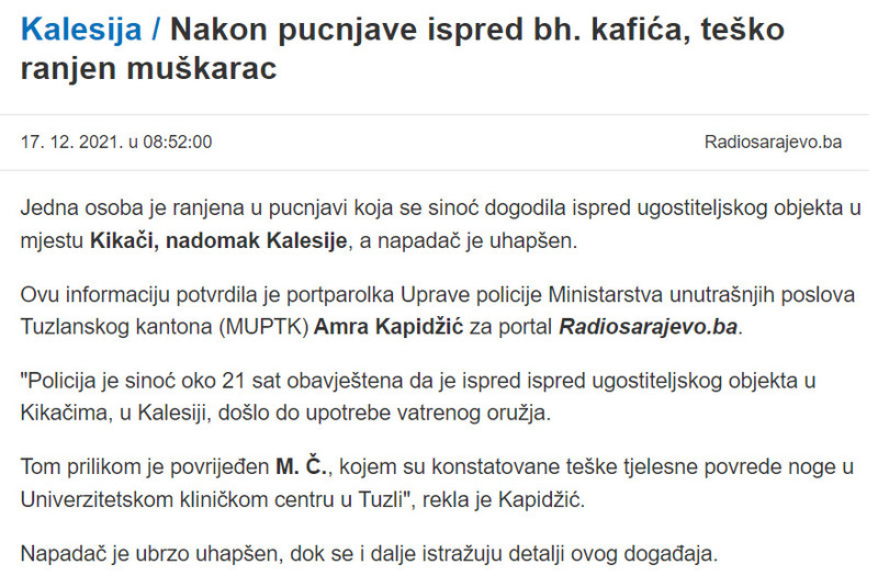 Bosnia-and-Herzegovina-avmp/Kalesija-_Nakon-pucnjave-ispred-bh.-kafica-tesko-ranjen-muskar
