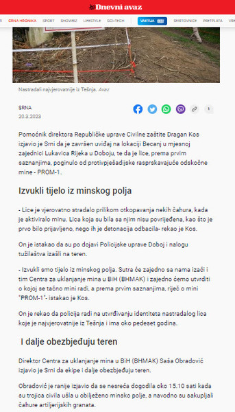 Bosnia-and-Herzegovina-avmp/Kod-Doboja-poginula-osoba