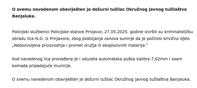 Bosnia-and-Herzegovina-avmp/Kod-Prnjavorcanina-pronadena-i-oduzeta-automatska-puska-_-Radi_1