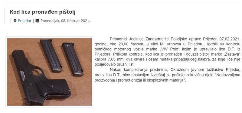Bosnia-and-Herzegovina-avmp/Kod-lica-pronaden-pistolj