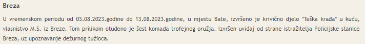 Bosnia-and-Herzegovina-avmp/Kradja-trofejnog-oruzja