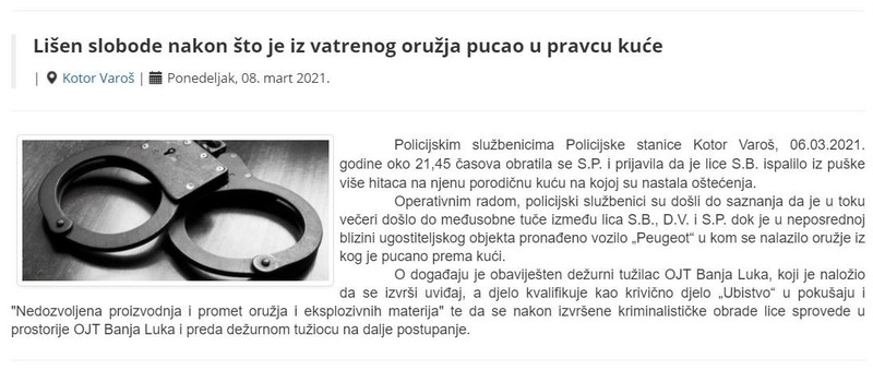 Bosnia-and-Herzegovina-avmp/Lisen-slobode-nakon-sto-je-iz-vatrenog-oruzja-pucao-u-pravcu-k
