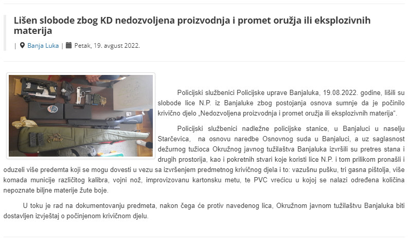 Bosnia-and-Herzegovina-avmp/Lisen-slobode-zbog-KD-nedozvoljena-proizvodnja-i-promet-oruzja
