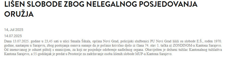 Bosnia-and-Herzegovina-avmp/Lisen-slobode-zbog-nelegalnog-posjedovanja-oruzja-_-Ministarst_1